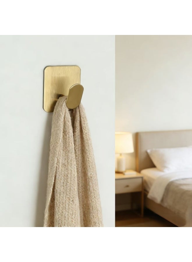 2 Pack Self Adhesive Wall Hooks Heavy Duty | 304 Stainless Steel | No Nails Traceless Hooks for Bathroom & Kitchen - Image 5